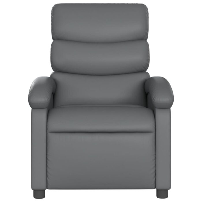 Fauteuil de massage inclinable gris similicuir – Image 2