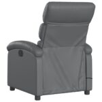 Fauteuil de massage inclinable gris similicuir – Image 4