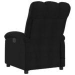 Fauteuil inclinable de massage noir tissu – Image 4