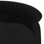 Fauteuil inclinable de massage noir tissu – Image 7