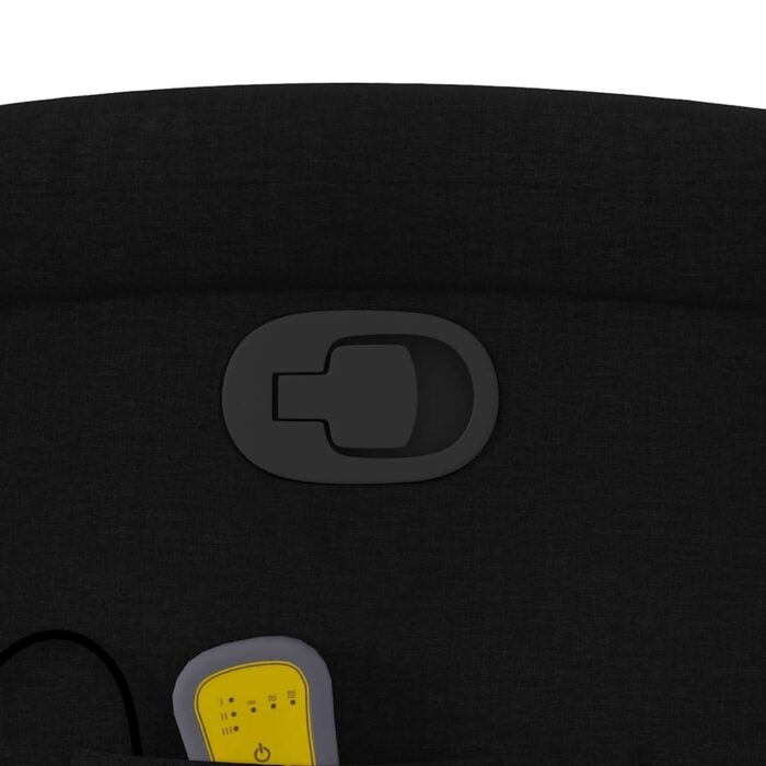 Fauteuil inclinable de massage noir tissu – Image 8