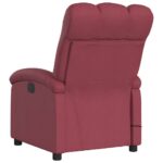 Fauteuil de massage inclinable rouge bordeaux tissu – Image 4
