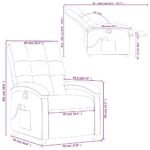 Fauteuil inclinable de massage vert foncé tissu – Image 11
