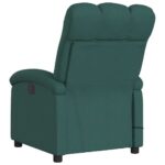 Fauteuil inclinable de massage vert foncé tissu – Image 4