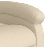Fauteuil inclinable de massage crème tissu – Image 7
