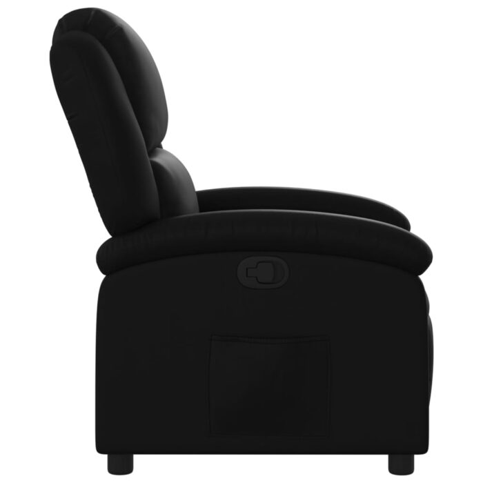 Fauteuil inclinable noir similicuir – Image 5