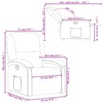Fauteuil inclinable gris similicuir – Image 9