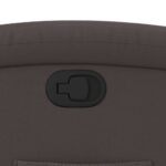 Fauteuil inclinable marron foncé cuir véritable – Image 7