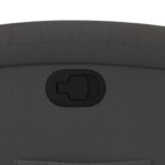 Fauteuil inclinable gris cuir véritable – Image 7