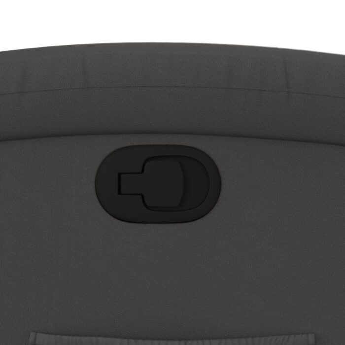 Fauteuil inclinable gris cuir véritable – Image 7