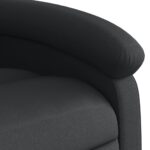 Fauteuil de massage inclinable noir cuir véritable – Image 7