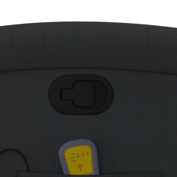 Fauteuil de massage inclinable noir cuir véritable – Image 8