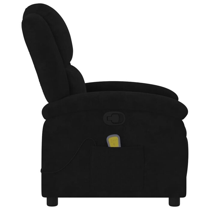 Fauteuil de massage inclinable noir velours – Image 6
