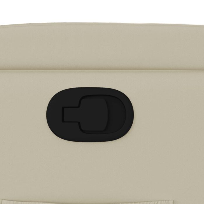 Fauteuil inclinable en similicuir crème – Image 7