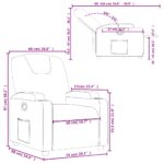 Fauteuil inclinable en similicuir crème – Image 9