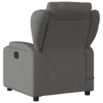 Fauteuil inclinable de massage gris foncé tissu – Image 2