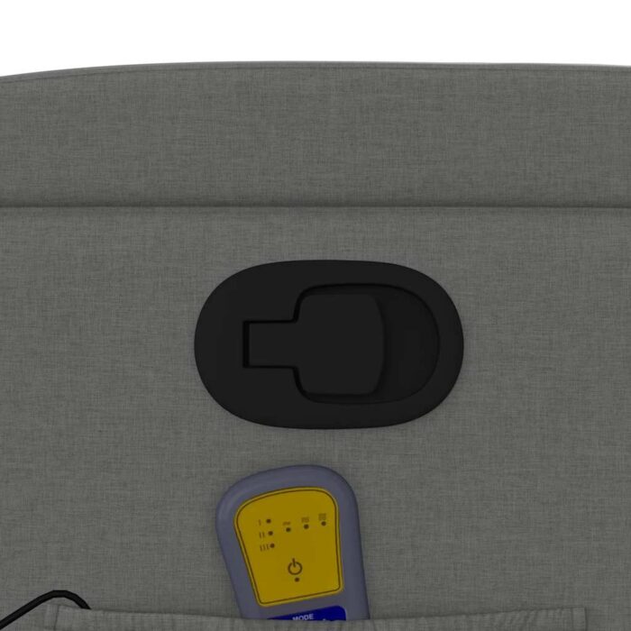 Fauteuil inclinable de massage gris foncé tissu – Image 8
