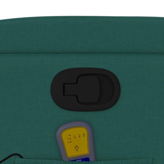 Fauteuil inclinable de massage vert foncé tissu – Image 8