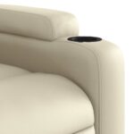 Fauteuil de massage inclinable crème similicuir – Image 7