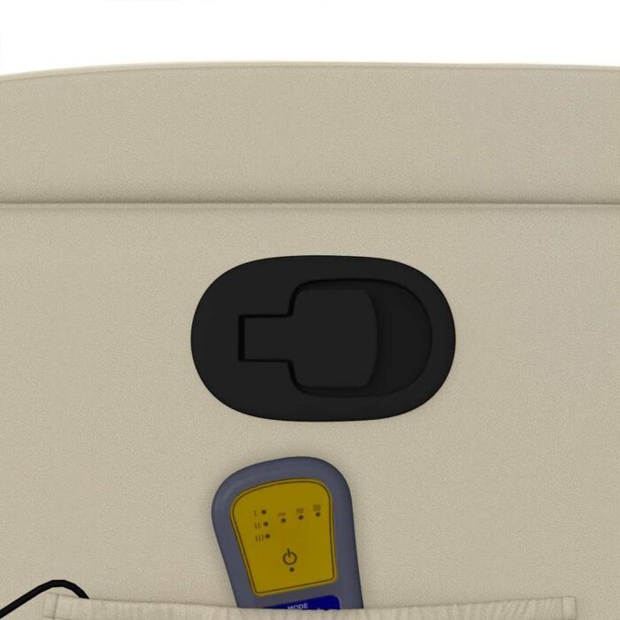 Fauteuil de massage inclinable crème similicuir – Image 8