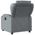 Fauteuil de massage inclinable gris similicuir – Image 2