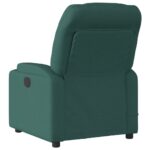 Fauteuil inclinable de massage vert foncé tissu – Image 2
