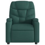 Fauteuil inclinable de massage vert foncé tissu – Image 5