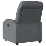 Fauteuil de massage inclinable gris similicuir – Image 2