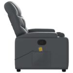 Fauteuil de massage inclinable gris similicuir – Image 6