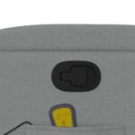 Fauteuil inclinable de massage gris clair tissu – Image 8