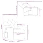 Fauteuil de massage inclinable gris similicuir – Image 11