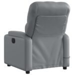 Fauteuil de massage inclinable gris similicuir – Image 2