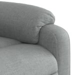 Fauteuil inclinable de massage gris clair tissu – Image 7