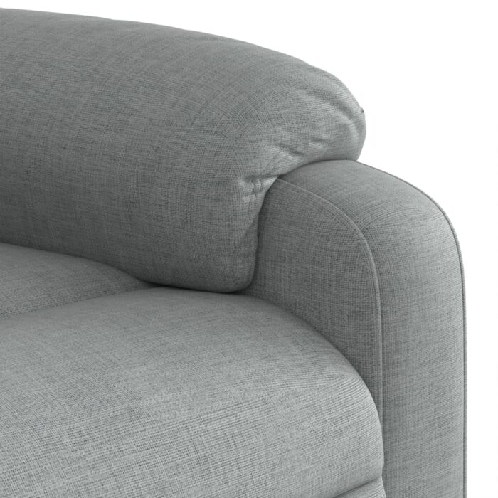 Fauteuil inclinable de massage gris clair tissu – Image 7