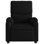 Fauteuil inclinable de massage noir tissu – Image 5