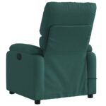 Fauteuil inclinable de massage vert foncé tissu – Image 2