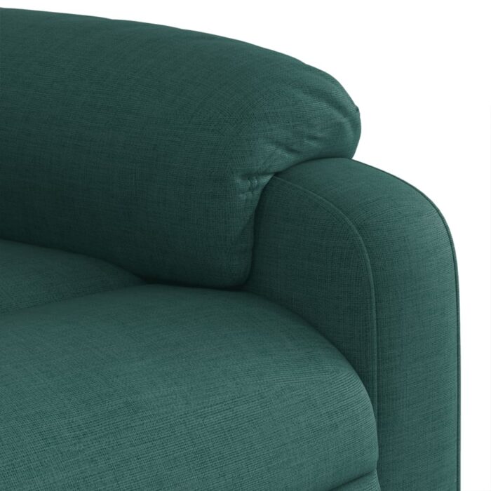 Fauteuil inclinable de massage vert foncé tissu – Image 7