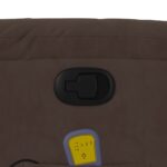 Fauteuil inclinable de massage marron tissu microfibre – Image 8