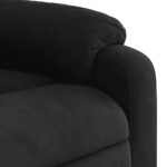 Fauteuil inclinable de massage noir tissu microfibre – Image 7
