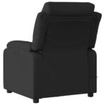 Fauteuil inclinable de massage noir tissu – Image 2