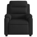 Fauteuil inclinable de massage noir tissu – Image 5