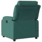 Fauteuil inclinable de massage vert foncé tissu – Image 2