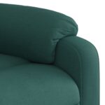 Fauteuil inclinable de massage vert foncé tissu – Image 7