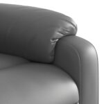 Fauteuil de massage inclinable gris similicuir – Image 7