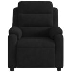 Fauteuil de massage inclinable noir velours – Image 5
