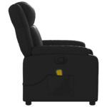 Fauteuil de massage inclinable noir similicuir – Image 6