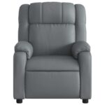 Fauteuil de massage inclinable gris similicuir – Image 5