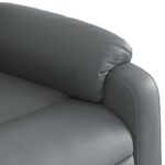 Fauteuil de massage inclinable gris similicuir – Image 7