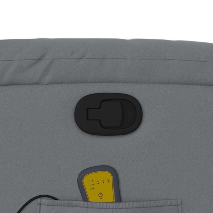 Fauteuil de massage inclinable gris similicuir – Image 8