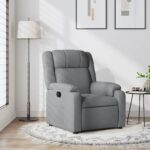 Fauteuil inclinable gris clair tissu